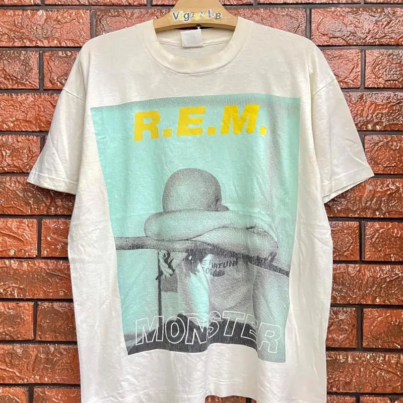 Vintage 90S Rem Monster 1995 álbum Tour Promo camiseta Michael Stipe Art Ro