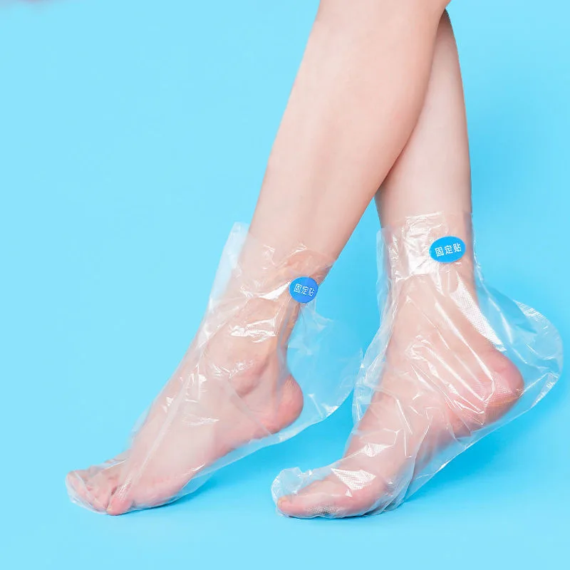 100PCS Transprent Disposable Foot Bags Bath Liner Detox SPA Wax Covers Foot Care Tools Paraffin Bath Gloves Socks Hand Care Tool