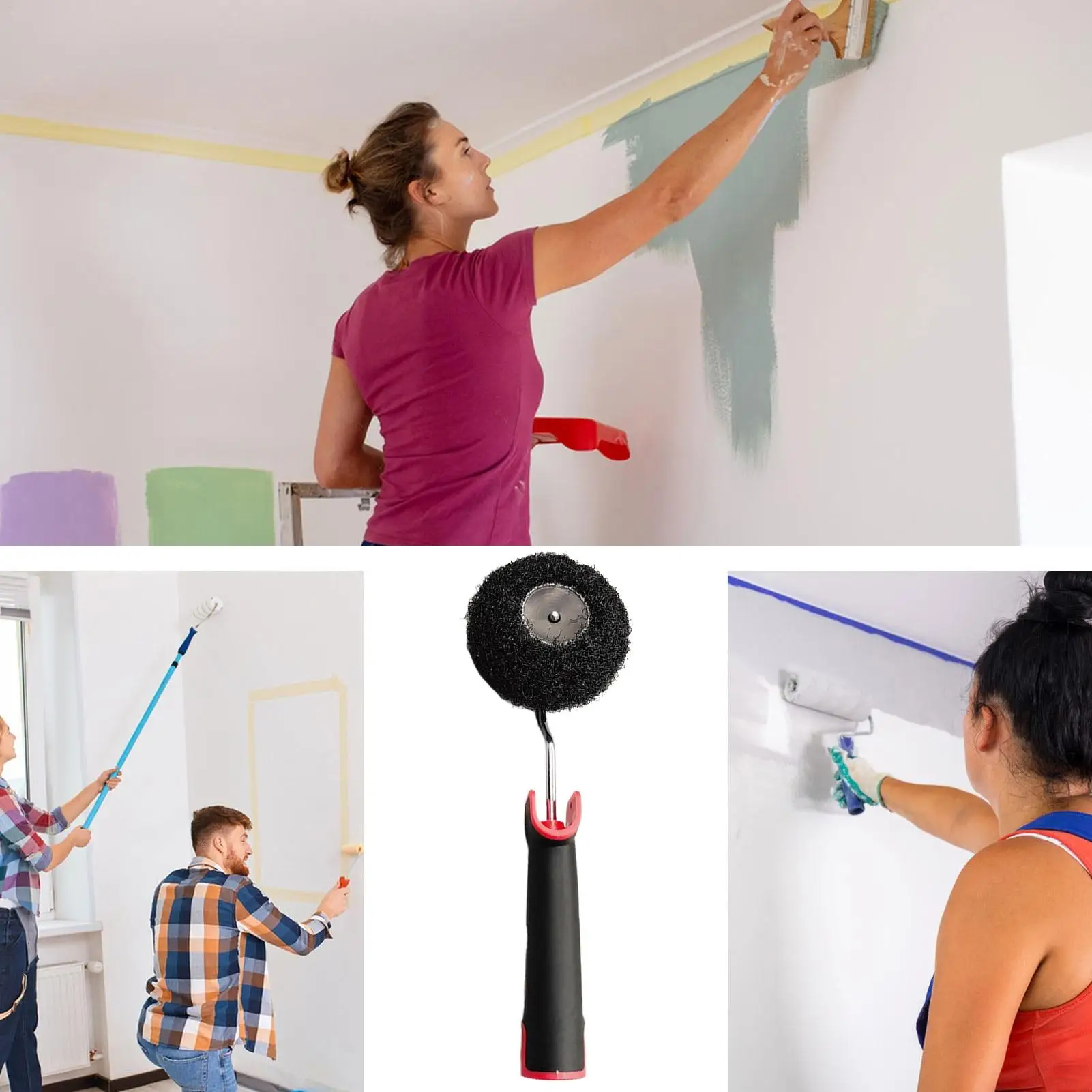 

Инструмент для обрезки углов, ролики для краски, кисть для стен, плинтус, потолок, внешний вид, внутренняя кухня, ванная комната, мебель, аппликатор для рисования