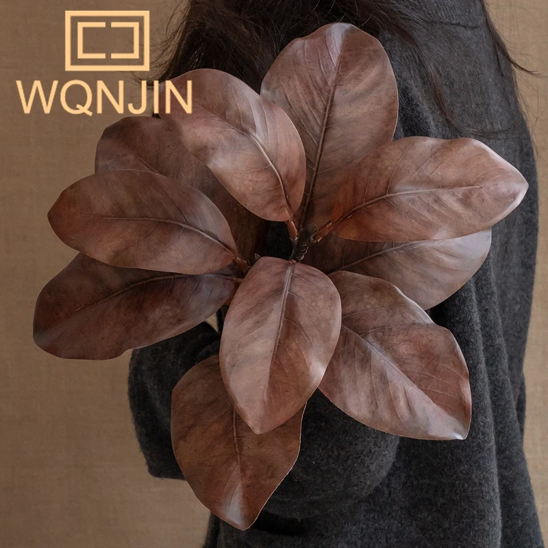 1PC Simulation Green Plants, Magnolia Leaves, Home Decor, Wedding Garden, Green Display Window , Artificial Landscaping