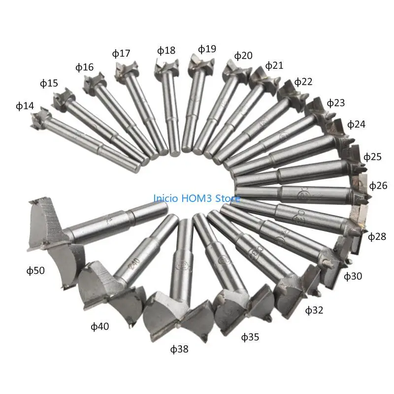 

A5YD 20pcs/set 14-50mm Forstner Drill Bits Woodworking Centering Hole Cutter