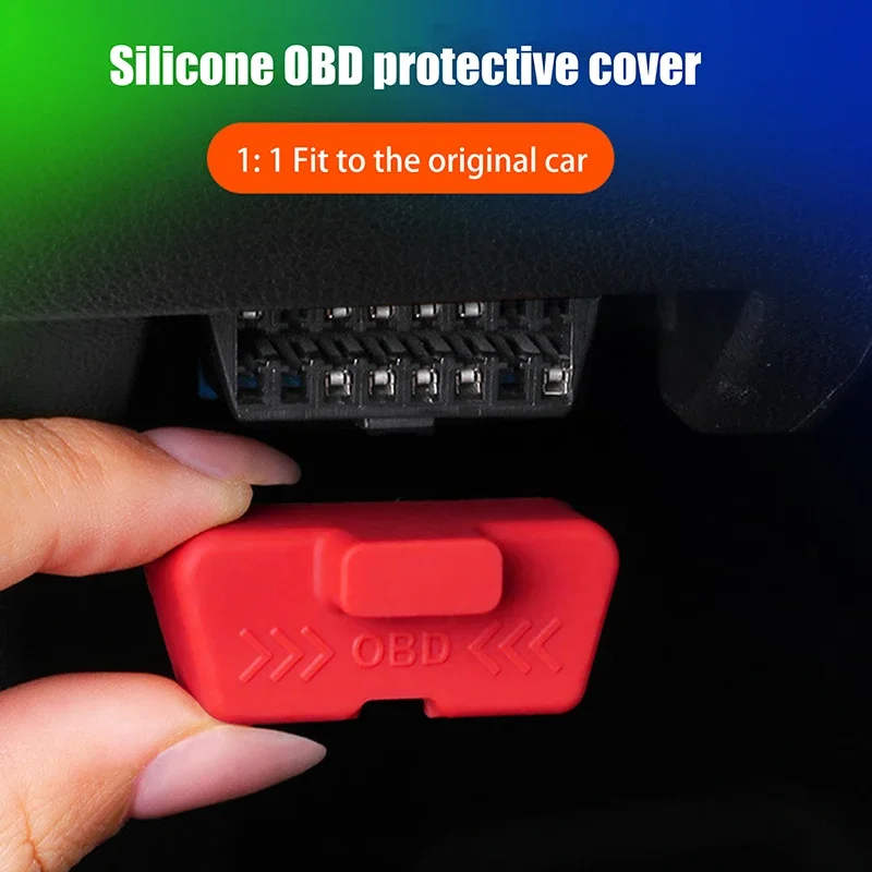 Pele protetora de interface obd automática, cápsula obd de silicone resistente à poeira, atualização de acessórios de redução de carro interior