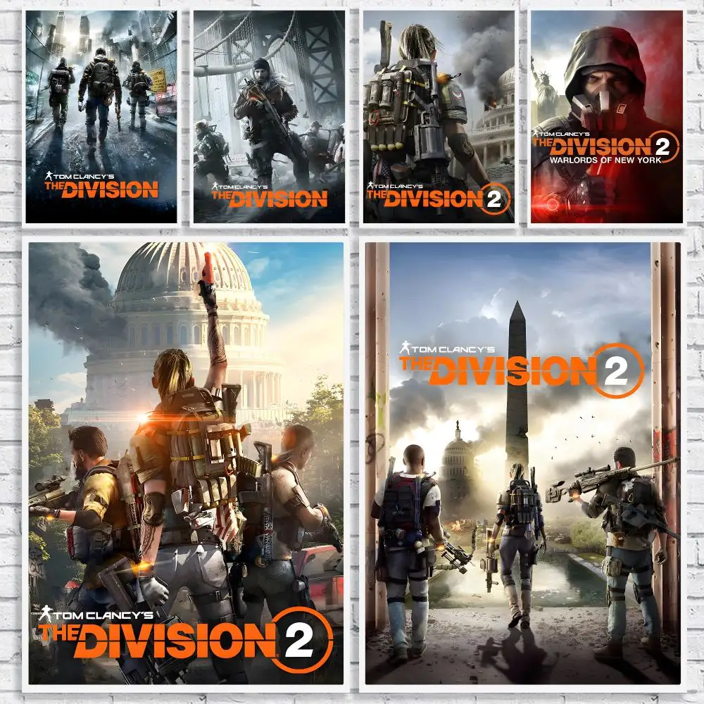 Game T-Tom Clancys The Division Poster High-Quality Canvas Wall Mural Crease-Free For Living Room Bedroom Interiors
