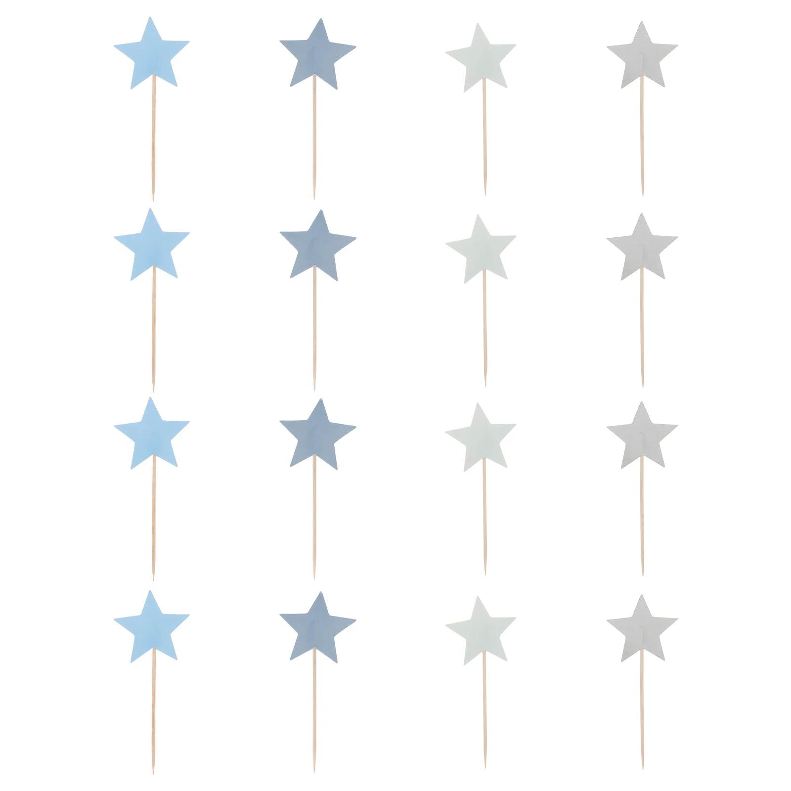 

16 Pcs Star Cake Picks Fruit Forks Bento Decorative Sticks Paper Mini High Quality Ideal Fruits Desserts Cakes Salads Suitable