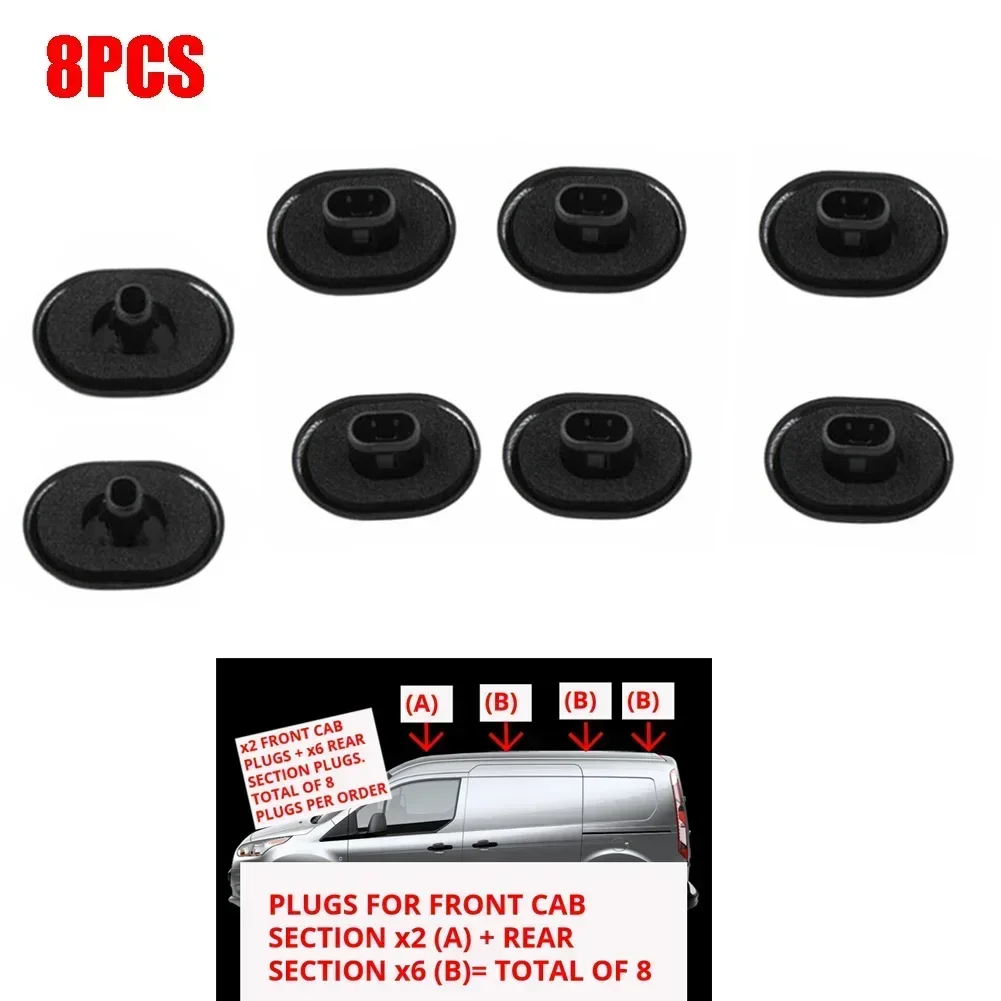 2/4/6/8Pcs Front Cab Section Roof Rack Grommet Plug Cap W/ Foam Washer Water-tight Seal For Ford For Transit Connect 2014+ 2nd