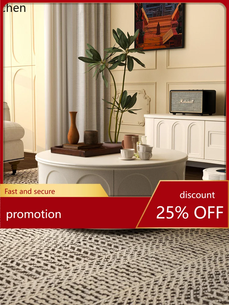 ZML Small Coffee Table Solid Wood Vintage Style Creative Mid-century Living Room Home Round Coffee Table