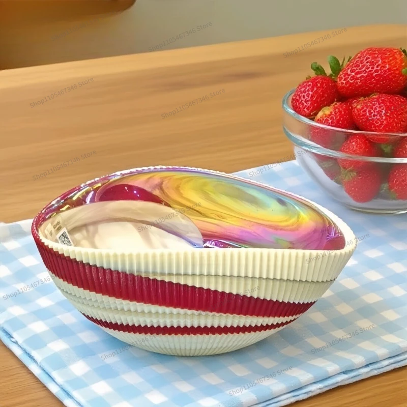 For Glass Small Fruit Bowl Creative Shell Decoration Dessert Bowl High-end Snack Plate