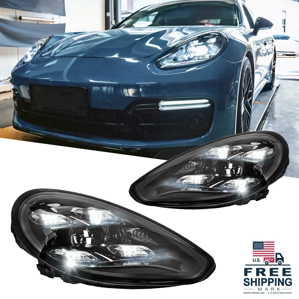 

Фары для Porsche Panamera 970.2, 2014-2016, светодиодные проекционные фары, без AFS, дневные ходовые огни, автоаксессуары