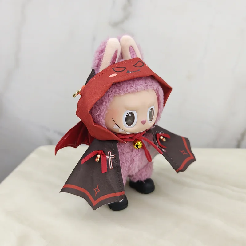 

Mini Doll'S Clothes Outfit Accessories For Labubu V1 V2 Striped overalls Cool handsome Clothing Gift