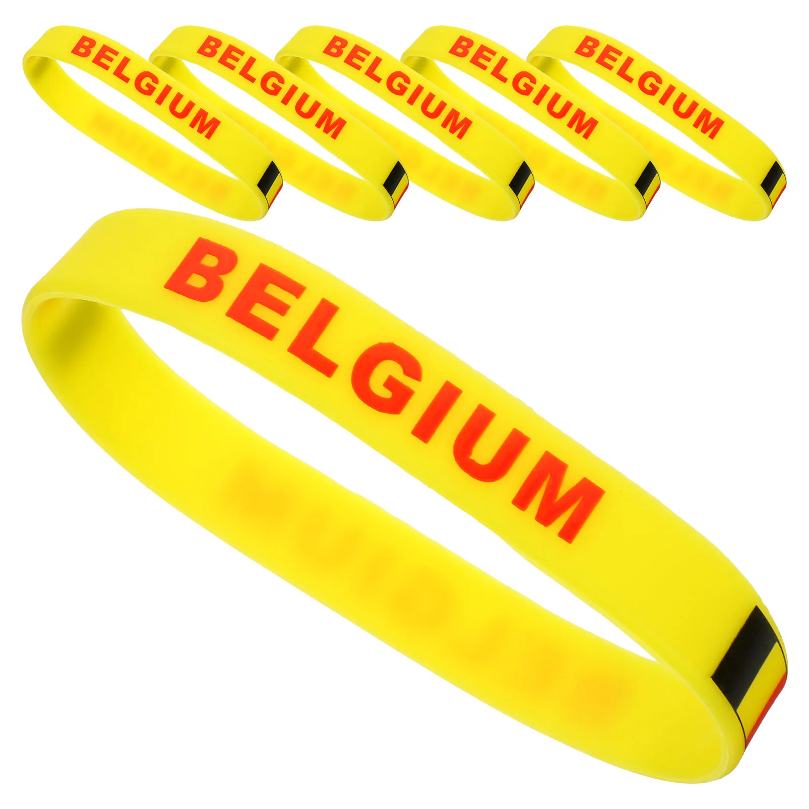 

6 Pcs Bracelet Silicone Country Wrist Bands Flag Wristband Ultraviolet Light Miss