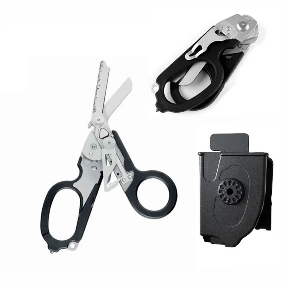 Multifunction Raptors First Aid Folding Scissors Outdoor Survival Tool Combination Scissors