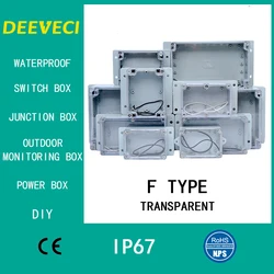 IP67 plastica trasparente scatola di recinzione impermeabile progetto elettronico strumento esterno progetto elettrico scatola di giunzione alloggiamento