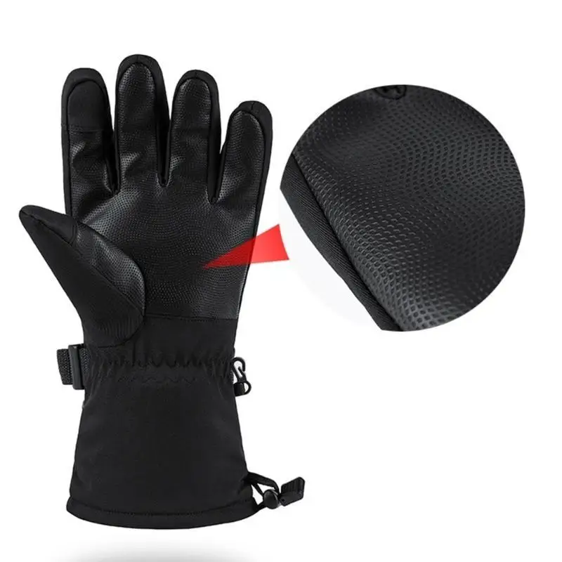 652F Touchscreen Fleece Gloves Heated Gloves Waterproof Electric Thermal Gloves Men