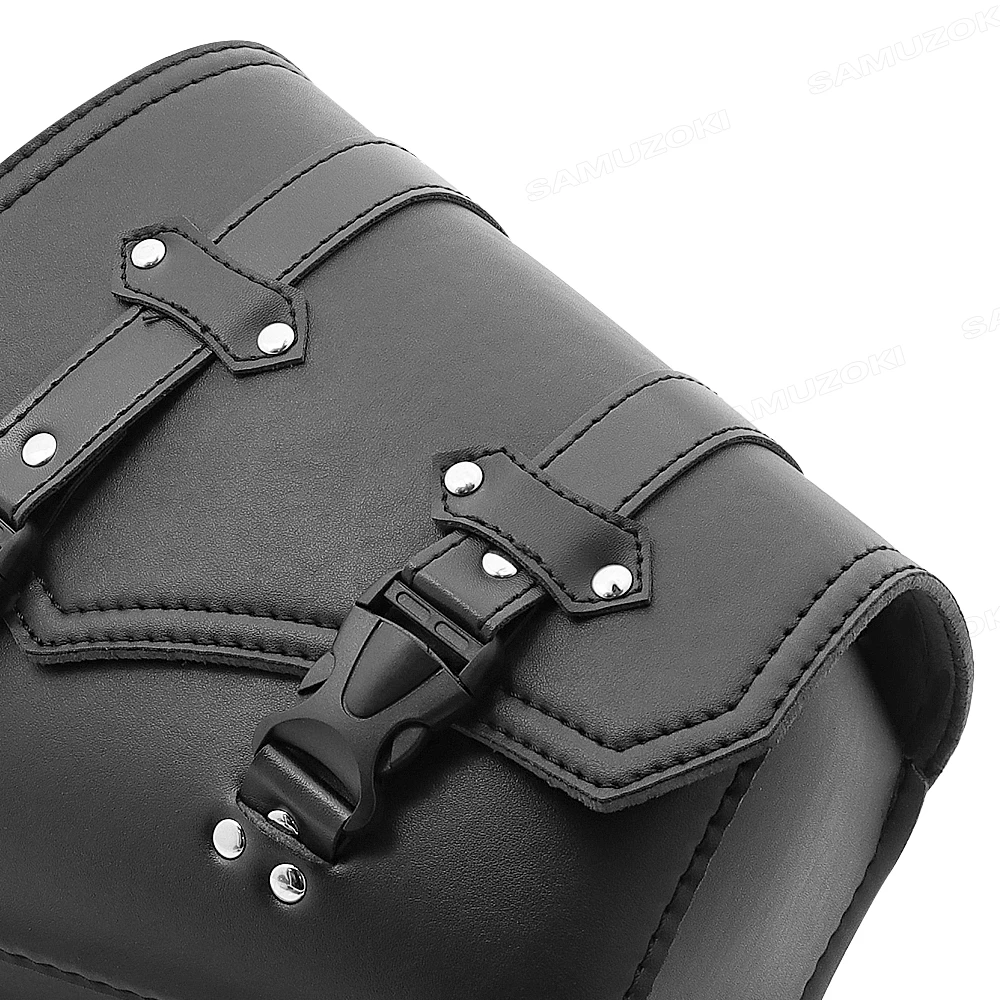 Motorcycle Saddlebags Side Tool Bag PU Leather Luggage Saddle Bag Fit For Harley Sportster XL 883 Hugger Sportster Universal