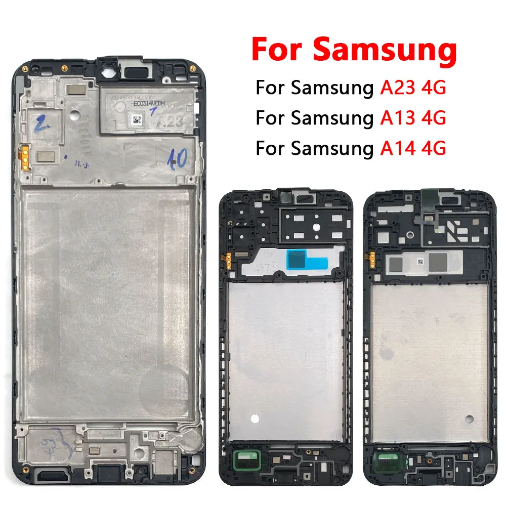 10 Pcs Middle Frame Center Chassis For Samsung A13 A14 A23 4G 5G A135 A136 A145 A146 A235 A236 Phone Metal LCD Frame