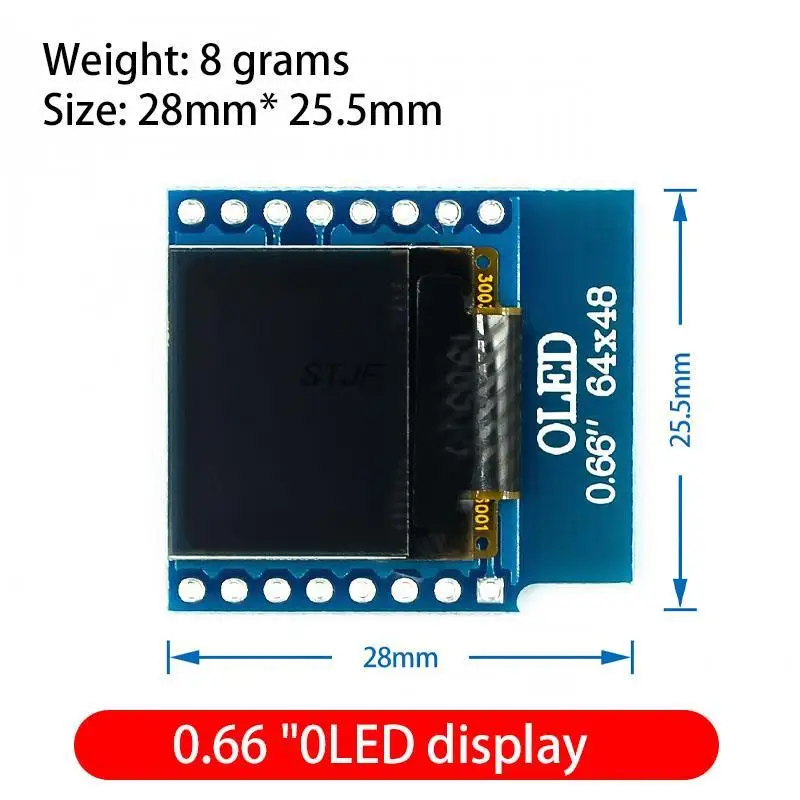 وحدة عرض OLED لـ WEMOS D1 MINI ، Arduino ، AVR ، STM32 ، 64x48 ، شاشة LCD ، IIC ، I2C ،