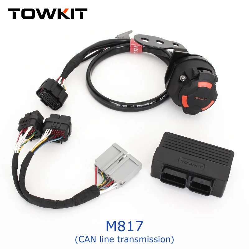 TOWKIT For Mengshi M817 trailer wiring harness Eur 13/7 pin trailer RV tail light signal Australia 12/7 pin trailer Plug Socket - view 2