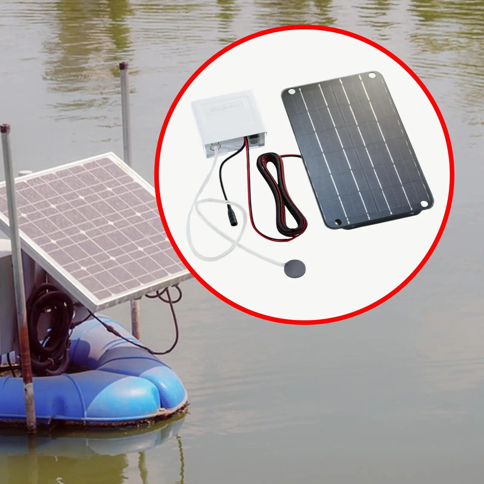 

Solar Pond Aerator 6V Quiet Portable Solar Pond Aerator Oxygen Pump for Stock Tank Aquarium Outdoor Hydroponics Small Fish Pond