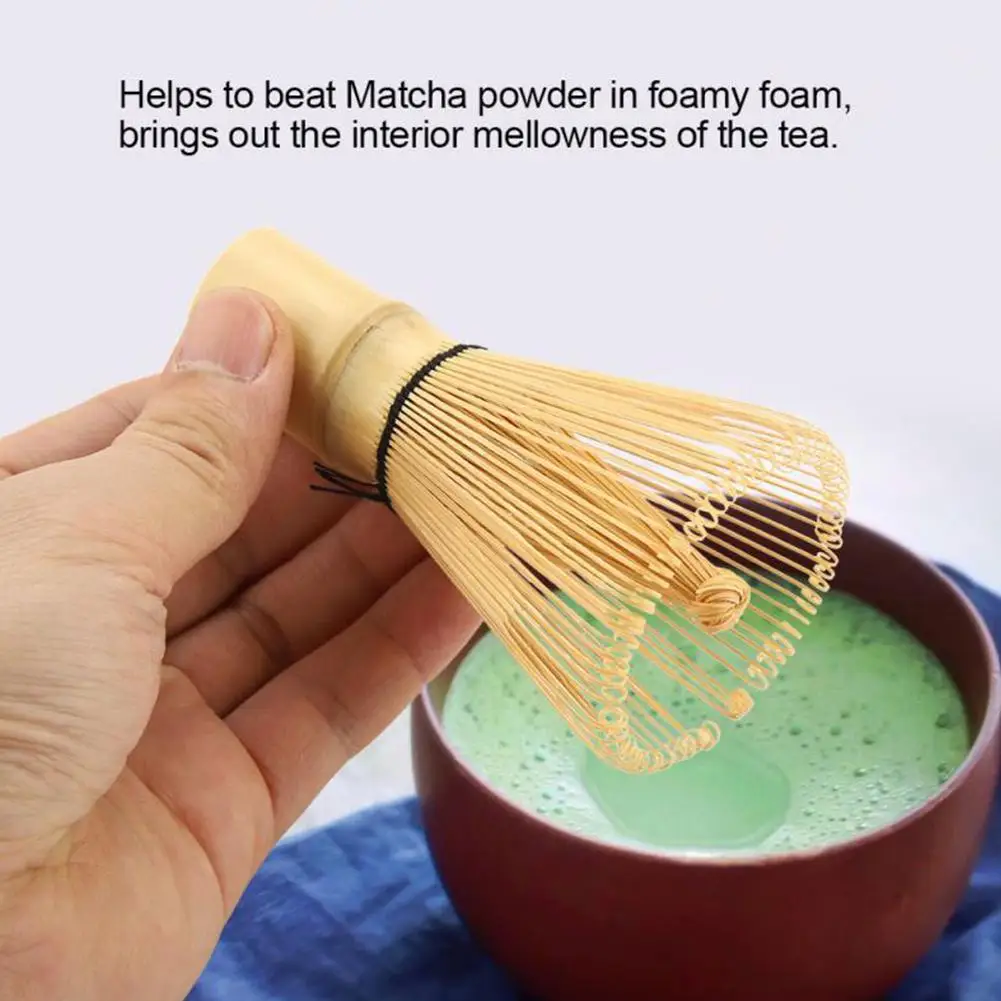 Japanese Matcha Tool Eighty Matcha Brush Tea Set Accessories Kitchen Gadgets Log Color Bamboo Whisk Cleaning For Wreaths