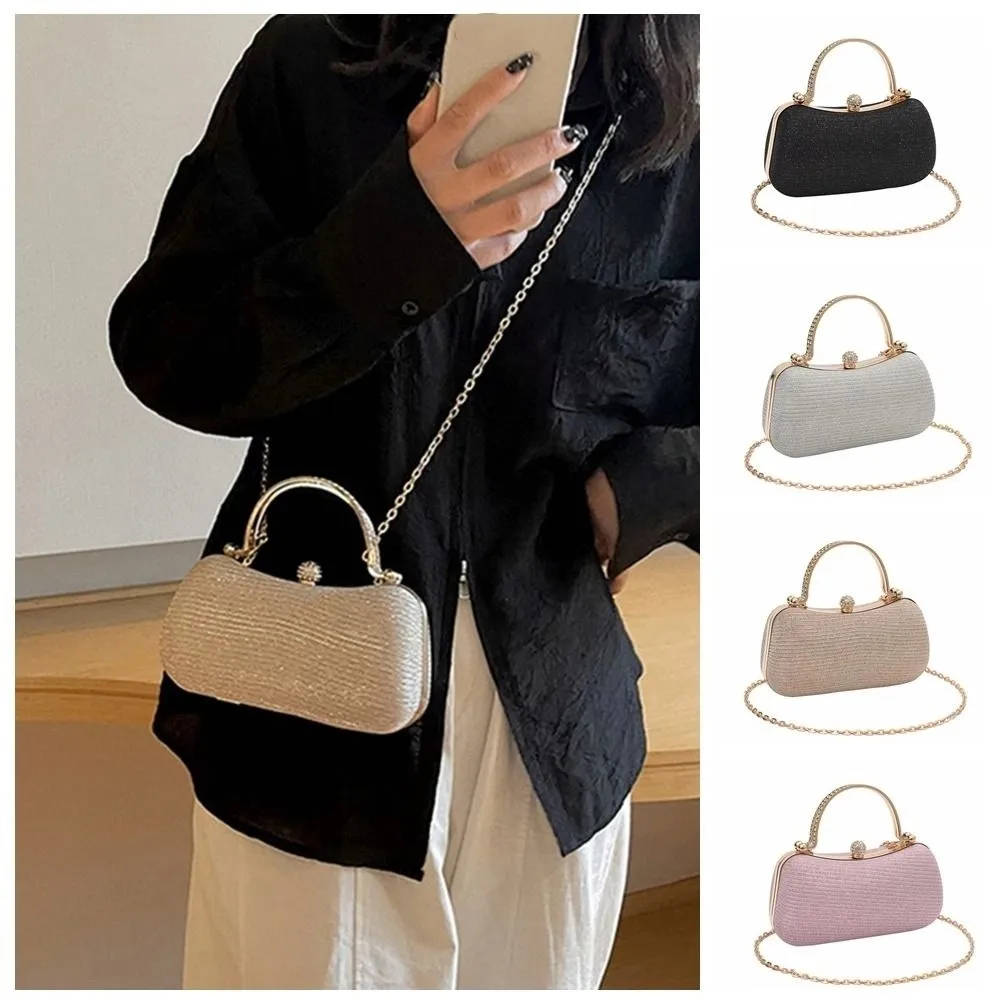 

Casual Glitter Evening Banquet Bag Wrist Bag Rhinestone Box Handbag Shoulder Bag Crossbody Bag Ladies Clutch Bag Women