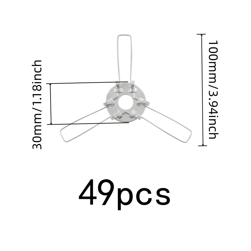 49 pcs 100mm Metal Lamp Fixing Springs, Firm Secure Grip, Lamp Assembly Home Lighting Installation, Universal Lamp Fit