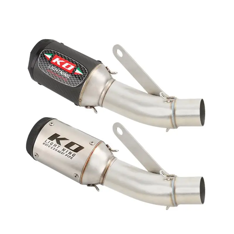 

Carbon Fiber \ Stainless Steel Motorcycle Exhaust Muffler Mid Link Pipe For QJMOTOR QJ800GS-G SRK800RR 2023-2024