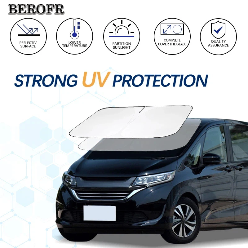 Windshield Sun Shade For Honda Freed Sunshade Sun Visor Protector Foldable Blocks UV Rays Keep Your Car Cooler