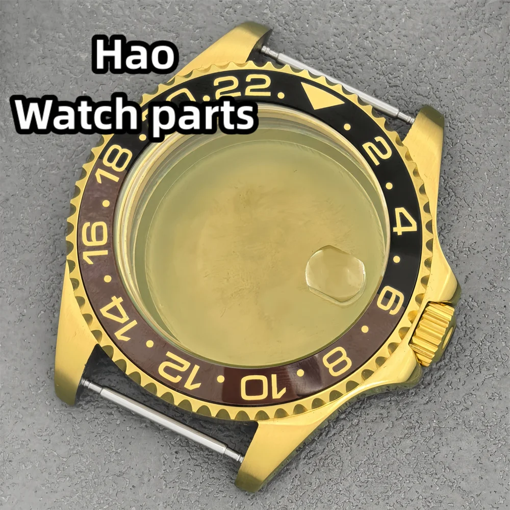

43mm Electroplated NH35 Men's Stainless Steel Rotating Case SUB/GMT Bezel Sapphire Glass Fits NH34 NH35 NH36 Movement 10ATM