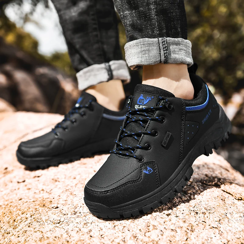 

Outdoor Hiking Shoes Men Lace-up Low-top Comfortable Breathable Men Shoes Anti-slip Warm Plush Soft Casual Sneakers Women