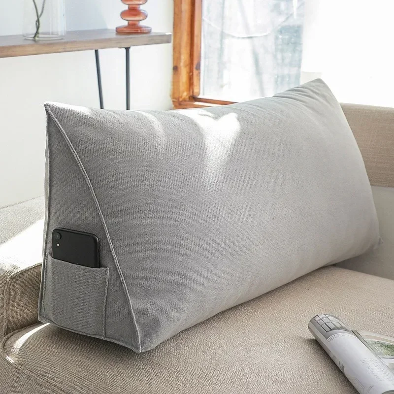 OTAUTAU Bett Dreieckige Kissen Stuhl Nacht Lenden Stuhl Rückenlehne Liege Faul Büro Stuhl Wohnzimmer Kissen Dekor KD034 – Detail 16
