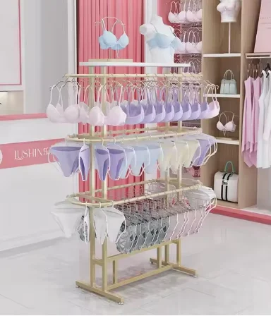 Display rack underpants display rack floor multi functional bra rack ellipse double side middle island shelf