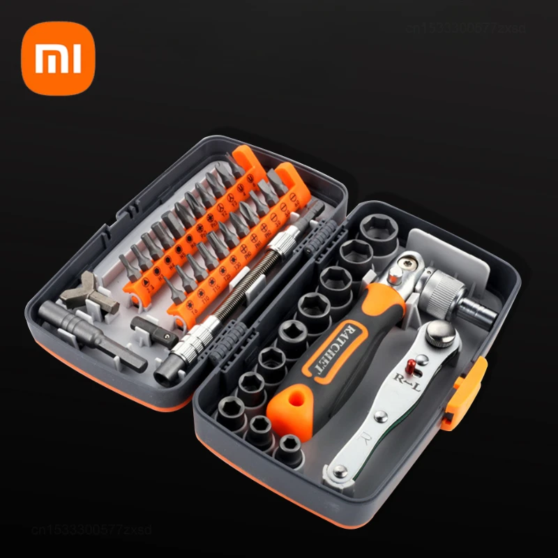 Xiaomi-ratchet Screwdriver Grupo 38 em Multi Ângulo Ajustável Chave Soquete Girar Reparação de Parafuso Ferramentas Manuais Doméstico Portátil