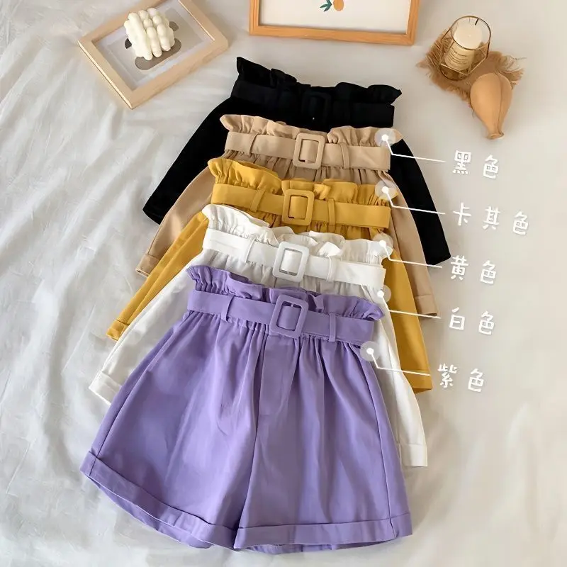 Summer Clothes for Girls Candy Color Kids Cotton Shorts for Girls Summer Casual Wear Thin Breathable Outdoor Sports Pants image 2