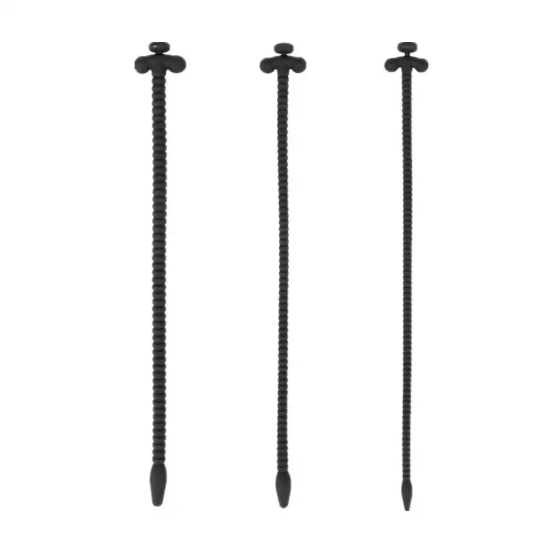 SALong Urethral Catheter Dilator Hollow Injection Horse Eye Stick Silicone Penis Plug Masturbator Sex Toys For Men  Adult