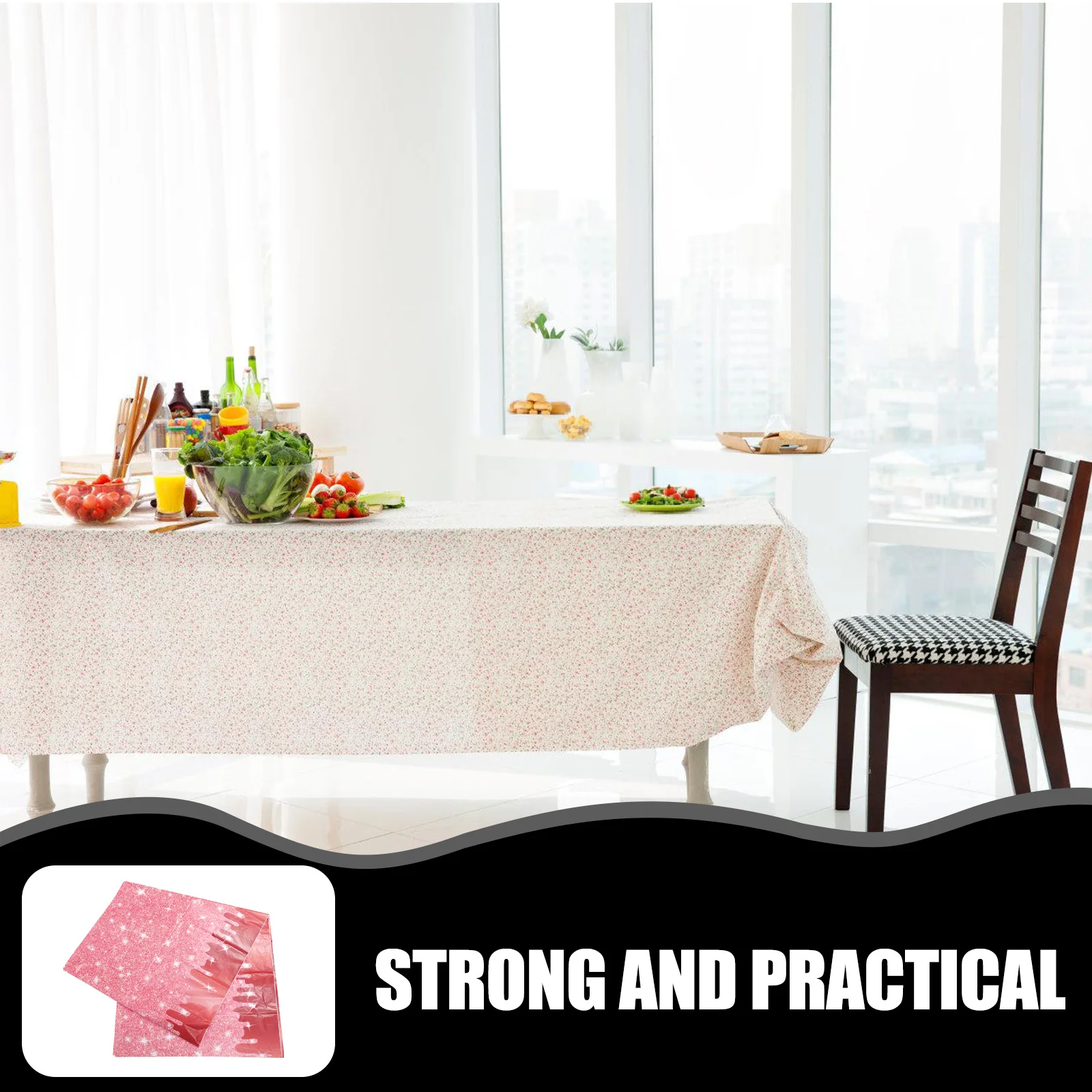 

4Pcs Diamond Shining Tablecloth Rectangular Table Cloth Party Dining Decoration Birthday Supplies Wedding Cover