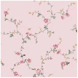 Papel de pare Pink Vine Floral Wallpaper Romantic Pastoral Flower Non-woven Fabric Wedding Living Room Beauty Salon Decor Mural