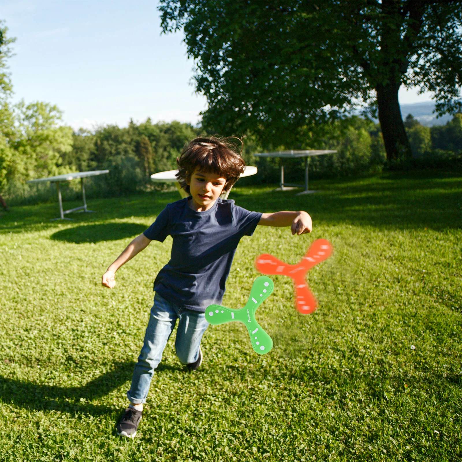 

2 pcs Boomerang Toy Soft EVA Colorful Outdoor Activities Triangle Safe Durable Sports Games Plaything