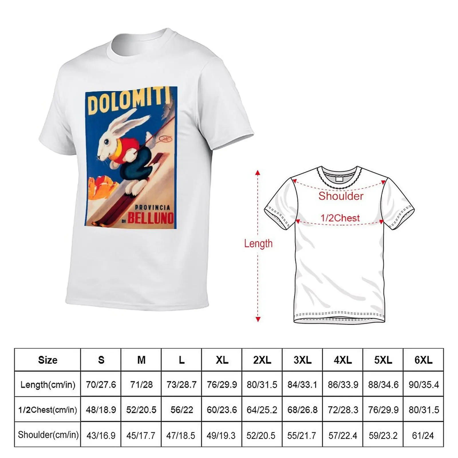 Ski Bunny Rabbit vintage winter sport travel advert T-Shirt t shirt man designer t shirt man luxury T-Shirt