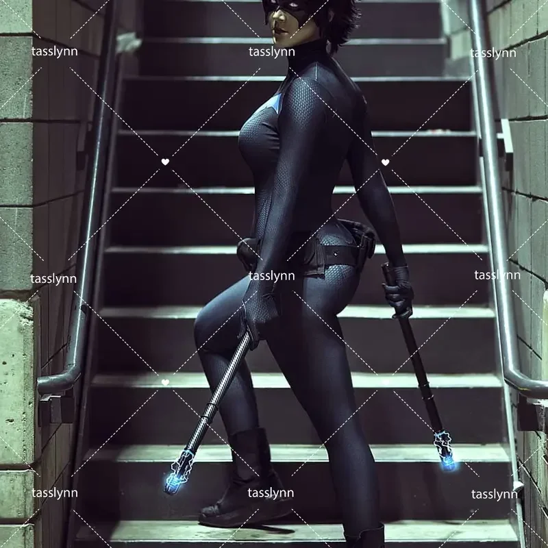 SN60 Night Wing Costume Cosplay Zentai Dick Grayson Robin Body 3D Stampato Adulti Tute intere Zentai Body1 e 2