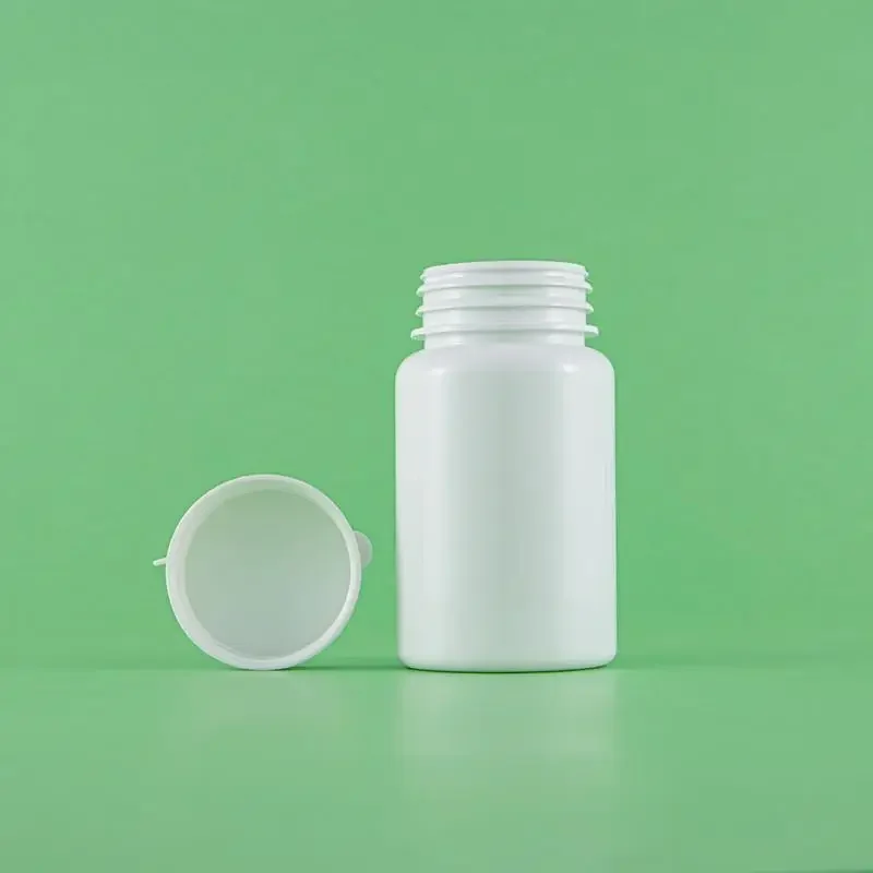 Botella de plástico vacía de 100/250ml, botella de repuesto para tableta de vitamina con anillo de tracción, tapa rasgable, suplemento, contenedor de pastillas, cápsula, 1 Uds.