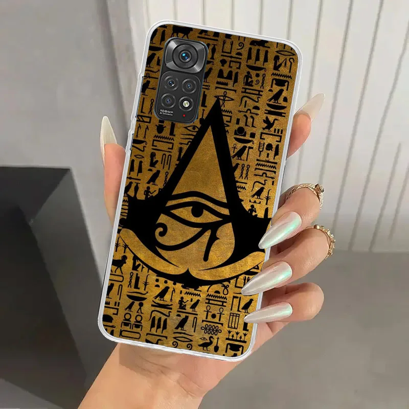 Sacred Eye of Horus Egypt Fresco Phone Case for Xiaomi Redmi Note 13 12S 12 11S 11 11T 11E 10S 9 Pro Plus 8 8T 9T 7 Soft Funda P