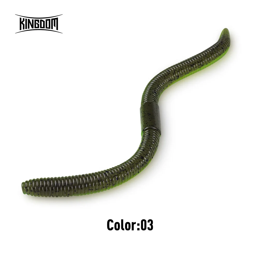 Kingdom 15 Stück Regenwurm Weichköder Sinkend 1,8g 96mm 2,8g 120mm Künstliche Angelköder für Barsch und Flachfisch Angelzubehör