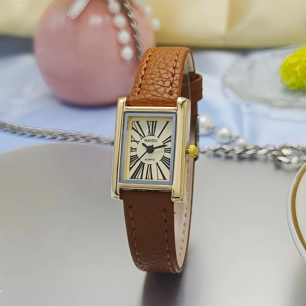 

Модные женские кварцевые наручные часы, простой кожаный ремешок, римский циферблат, женские часы, роскошные подарочные часы для девочек, горячая распродажа, Reloj Mujer