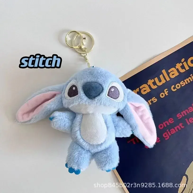 Disney Stitch Keychain Plush Toy Backpack Pendant Decoration Children\'s Toy Soft and Comfortable Stuffed Doll