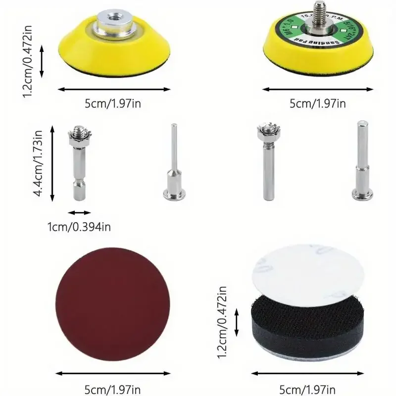 244 Pcs/set 2 Inch Sanding Discs Pad Kit for Drill Grinder Rotary Tools 80-3000 Grit Sanding Paper
