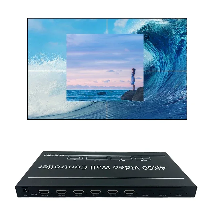 

Best selling audio 4K TV display screen splicing 2x2 3x3 led video processor 4x4 tv wall controller 3x3