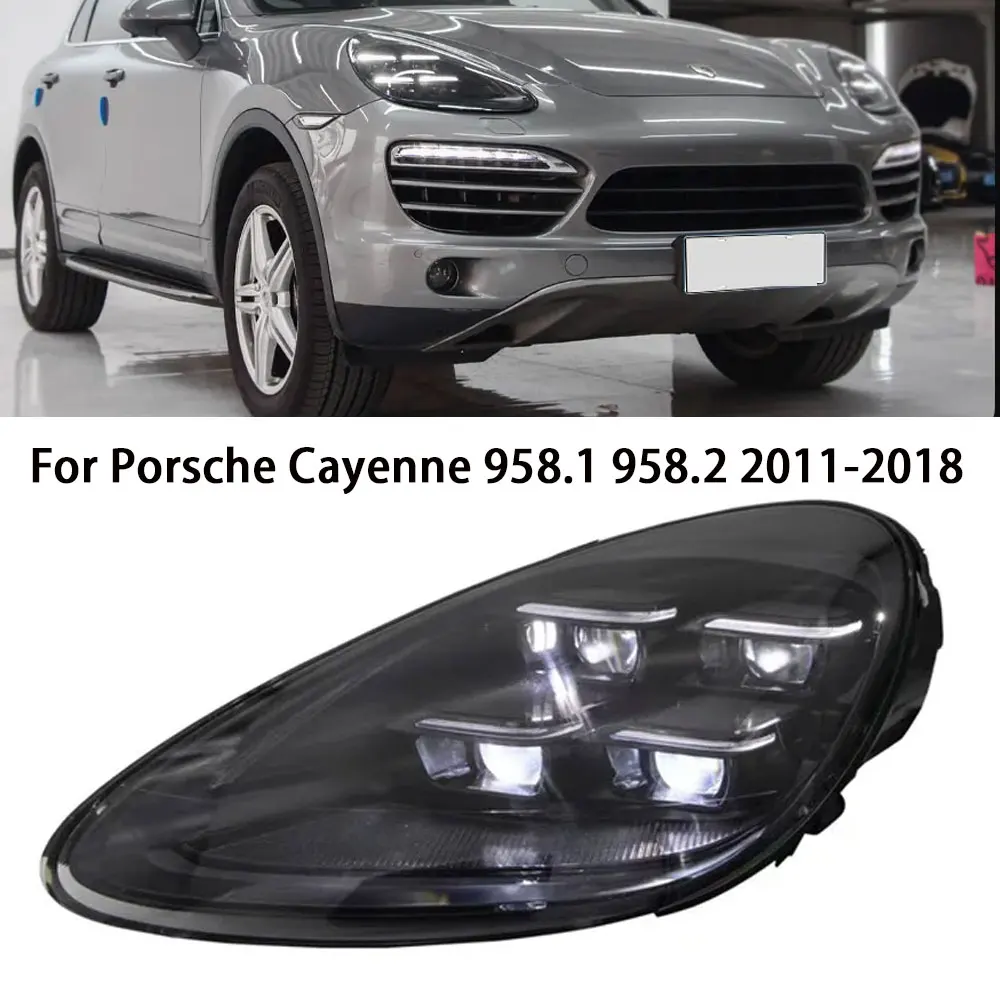 

Автомобильные фары для Porsche Cayenne, фары 2011-2018 958, светодиодные лазерные матричные фары, обновление 2024, стиль