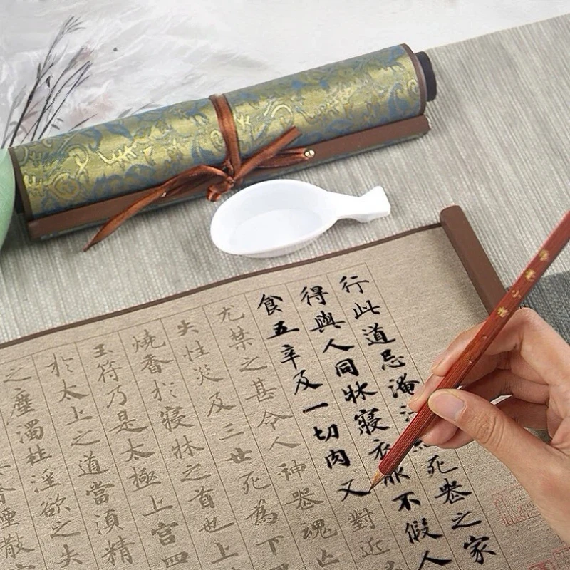 Quick Dry Reusable Water Writing Cloth Eco Friendly Small Regular Script Chinese Brush Calligraphy Practice Mat For kid Beginner
