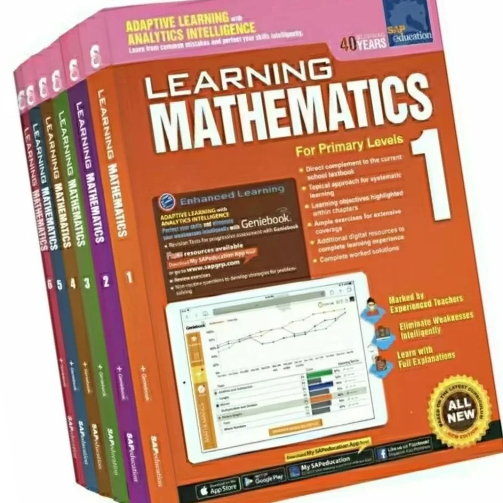 

2026 6Books/Set SAP Learning Mathematics Book Grade 1-6 Children Learn Math Books Singapore Primary School Mathematics Textbook