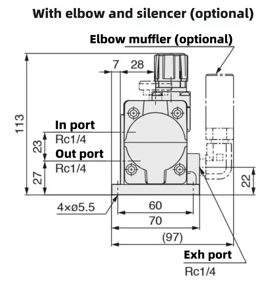 Électrovanne VBA Series Pneumatic Air Booster Valve Gas Pressure Amplifier VBA10A-02 VBA10A-02GN Gaz et carburant — détail 4